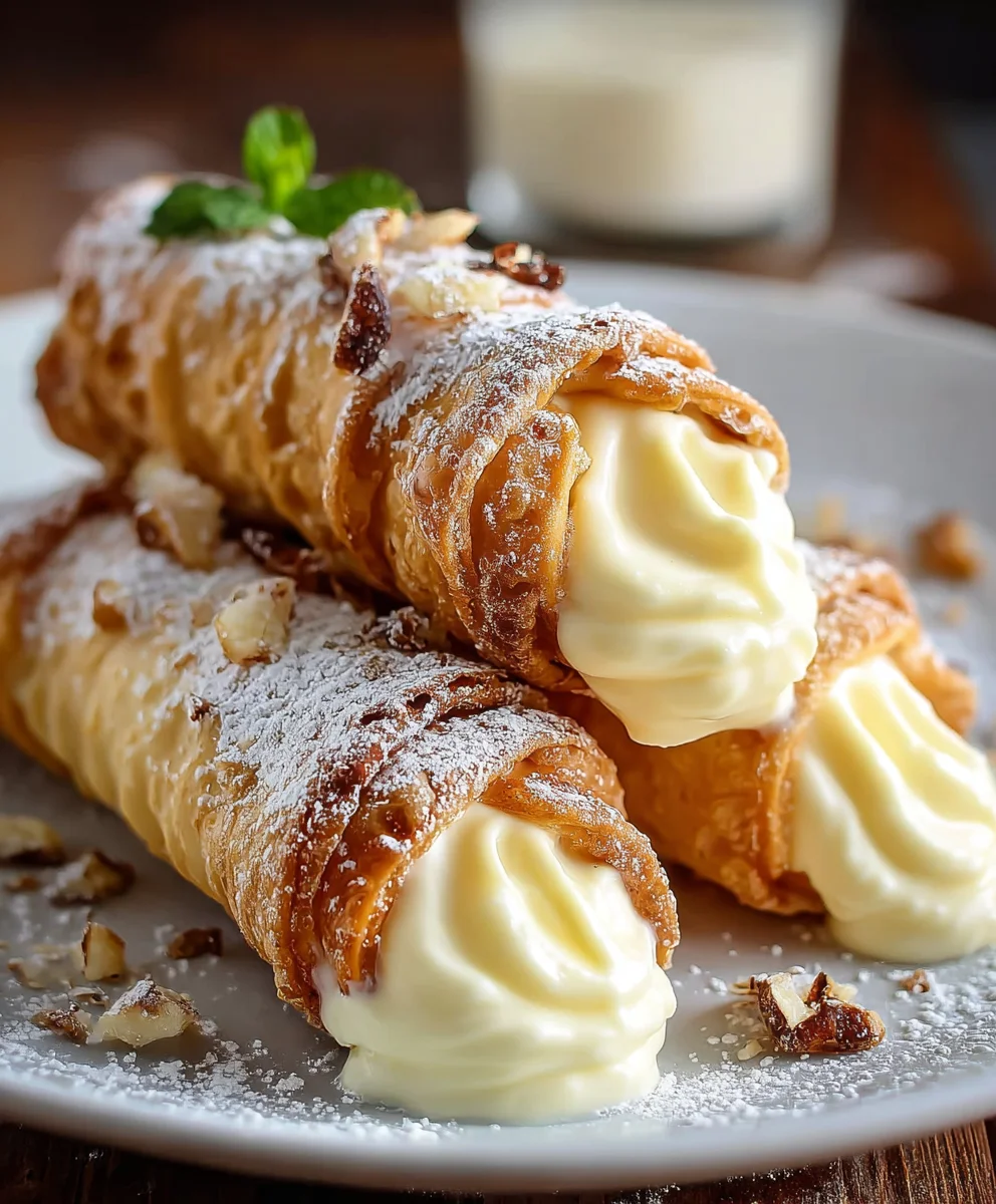 Easy Italian Cream Stuffed Cannoncini Recipe